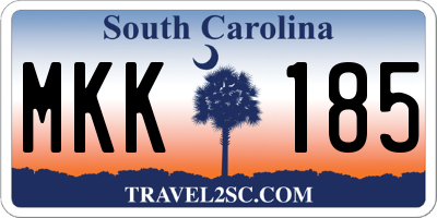 SC license plate MKK185