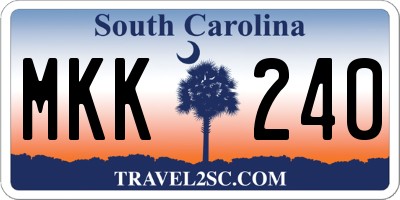 SC license plate MKK240