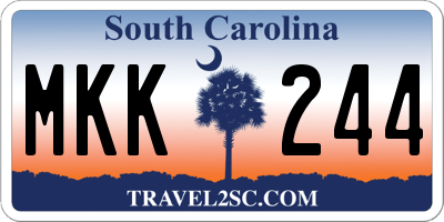 SC license plate MKK244