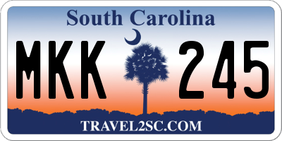 SC license plate MKK245