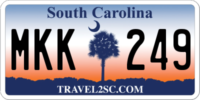 SC license plate MKK249