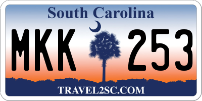 SC license plate MKK253