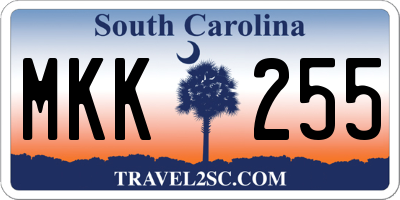 SC license plate MKK255