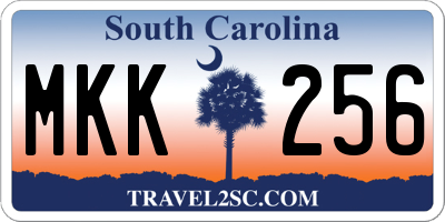 SC license plate MKK256