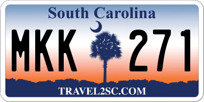 SC license plate MKK271