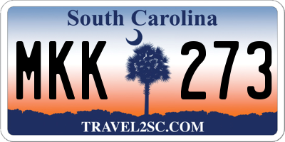 SC license plate MKK273