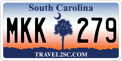 SC license plate MKK279