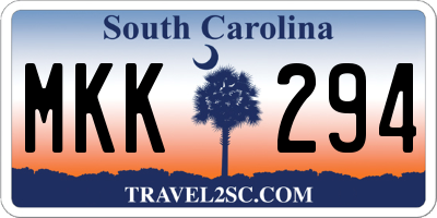 SC license plate MKK294