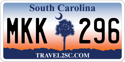 SC license plate MKK296