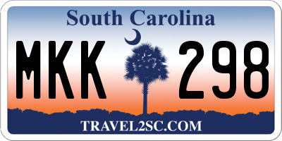 SC license plate MKK298