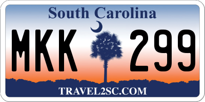 SC license plate MKK299