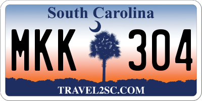 SC license plate MKK304
