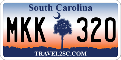 SC license plate MKK320