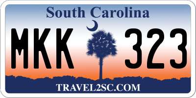 SC license plate MKK323