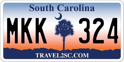 SC license plate MKK324