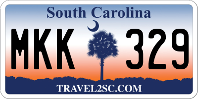 SC license plate MKK329