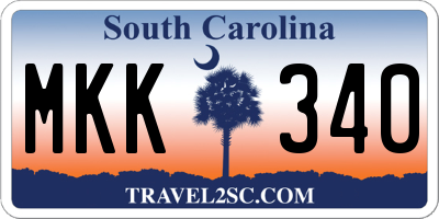 SC license plate MKK340