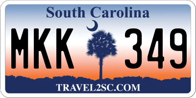 SC license plate MKK349