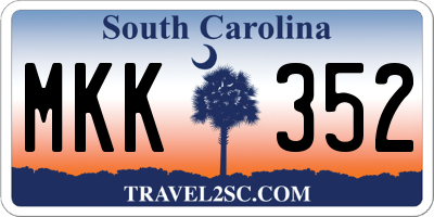 SC license plate MKK352