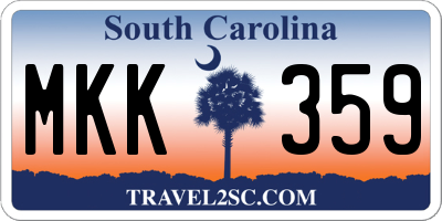 SC license plate MKK359