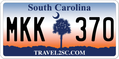 SC license plate MKK370