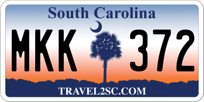 SC license plate MKK372