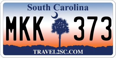 SC license plate MKK373