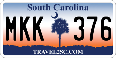 SC license plate MKK376