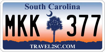 SC license plate MKK377
