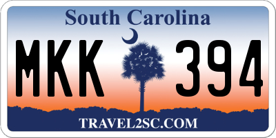 SC license plate MKK394