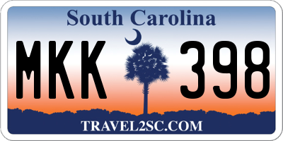 SC license plate MKK398