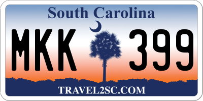 SC license plate MKK399