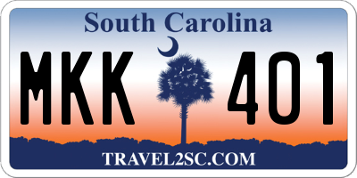 SC license plate MKK401