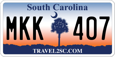 SC license plate MKK407