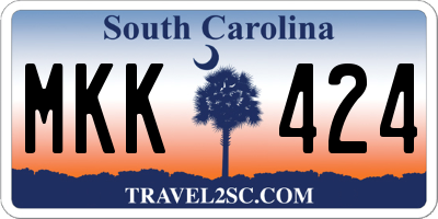 SC license plate MKK424