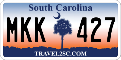 SC license plate MKK427