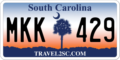 SC license plate MKK429