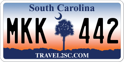 SC license plate MKK442