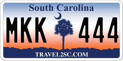 SC license plate MKK444