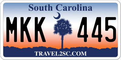 SC license plate MKK445