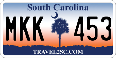 SC license plate MKK453