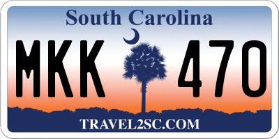 SC license plate MKK470