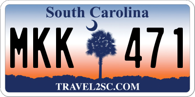 SC license plate MKK471