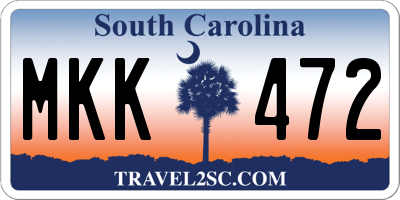 SC license plate MKK472