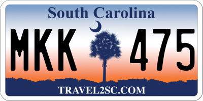 SC license plate MKK475