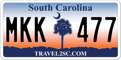 SC license plate MKK477