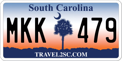 SC license plate MKK479