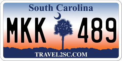 SC license plate MKK489