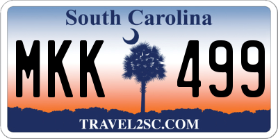 SC license plate MKK499