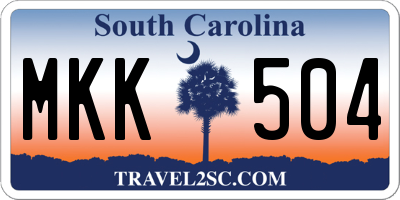 SC license plate MKK504